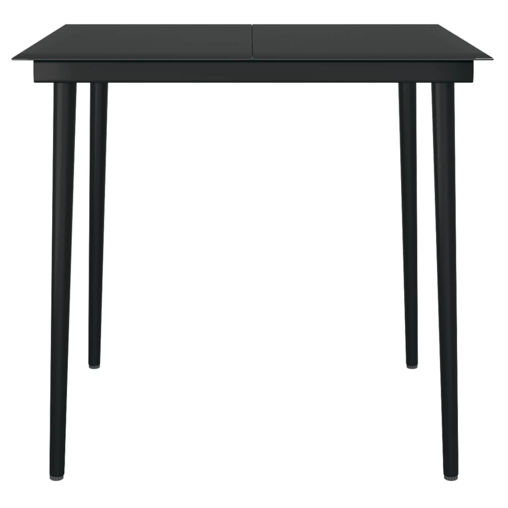 spisebordssæt til haven 5 dele mørkegrå