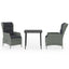 spisebordssæt til haven 3 dele lysegrå