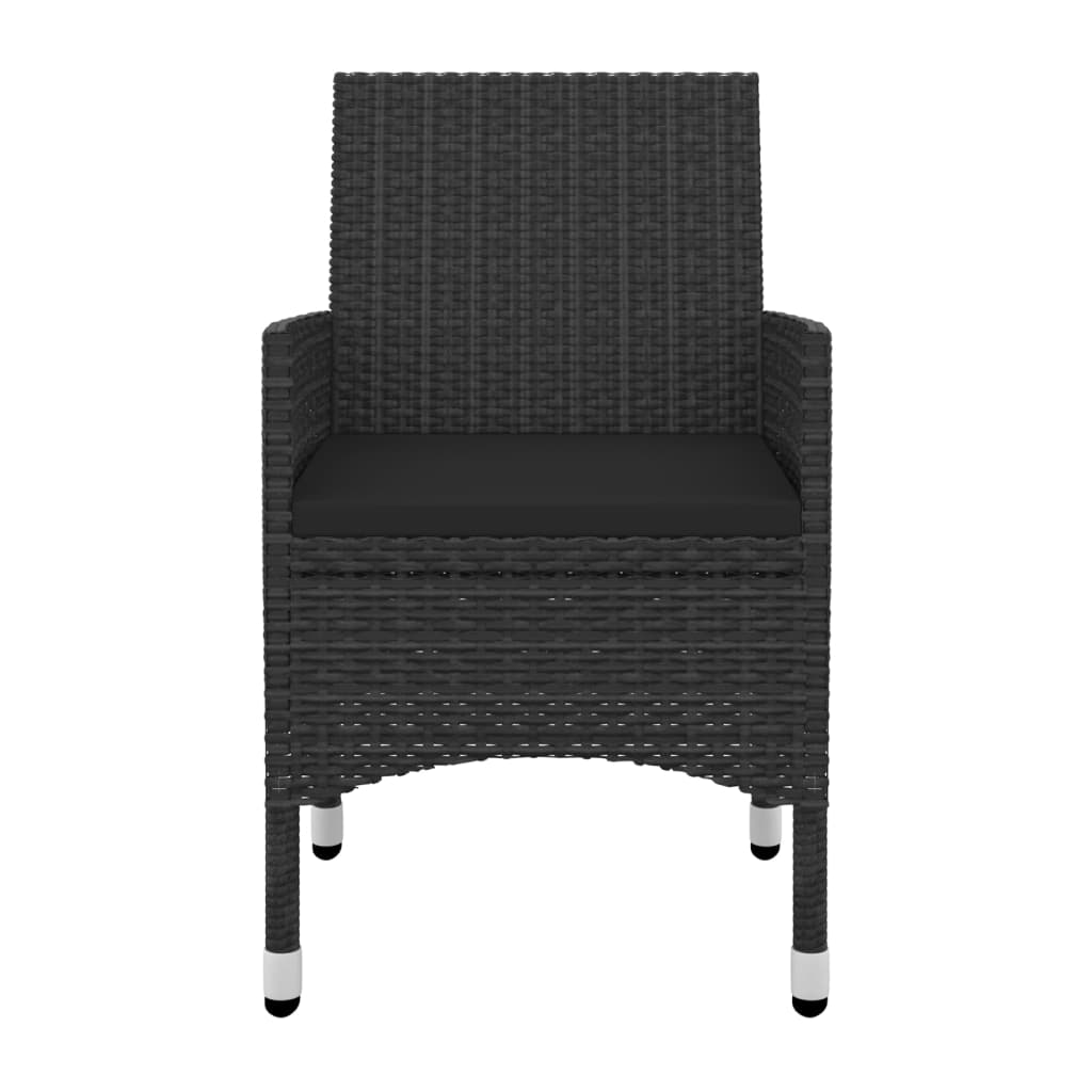 spisebordssæt til haven 9 dele med hynder polyrattan og glas