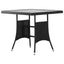 havebord sort 80 x 80 x 74 cm polyrattan