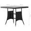 havebord sort 80 x 80 x 74 cm polyrattan