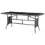 havebord 170 x 80 x 74 cm polyrattan grå