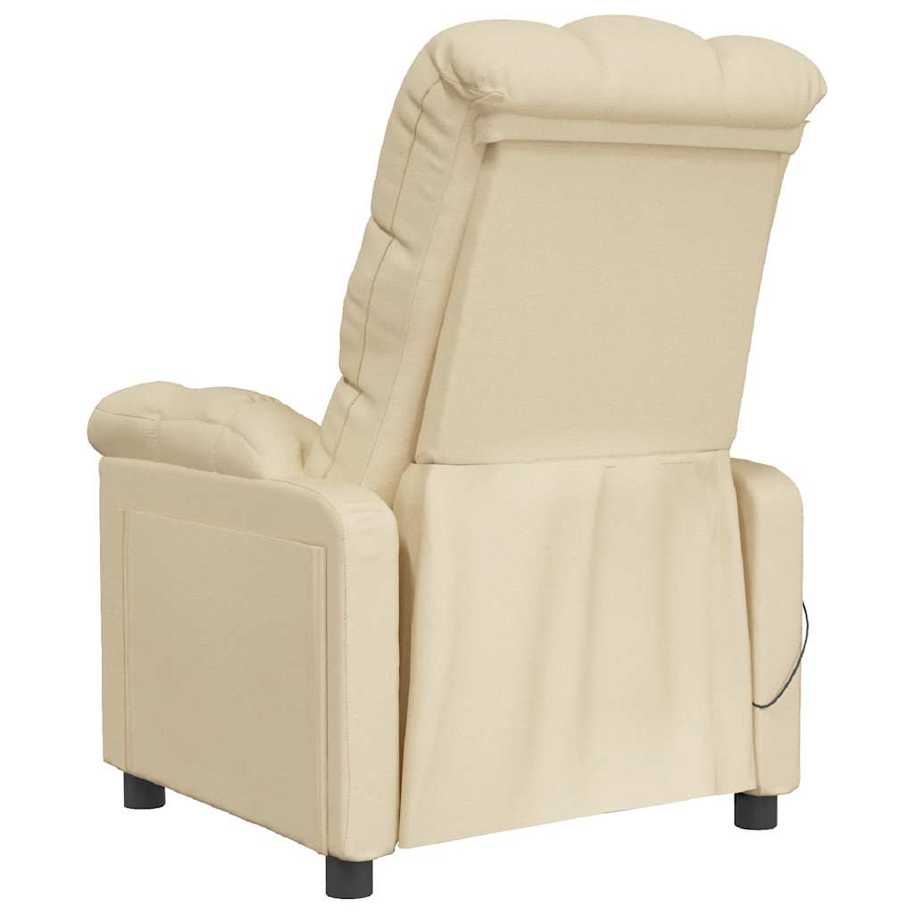 massagestol stof cremefarvet