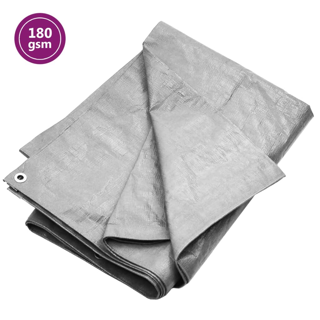presenning 4x4 m 180 g/m² HDPE grå