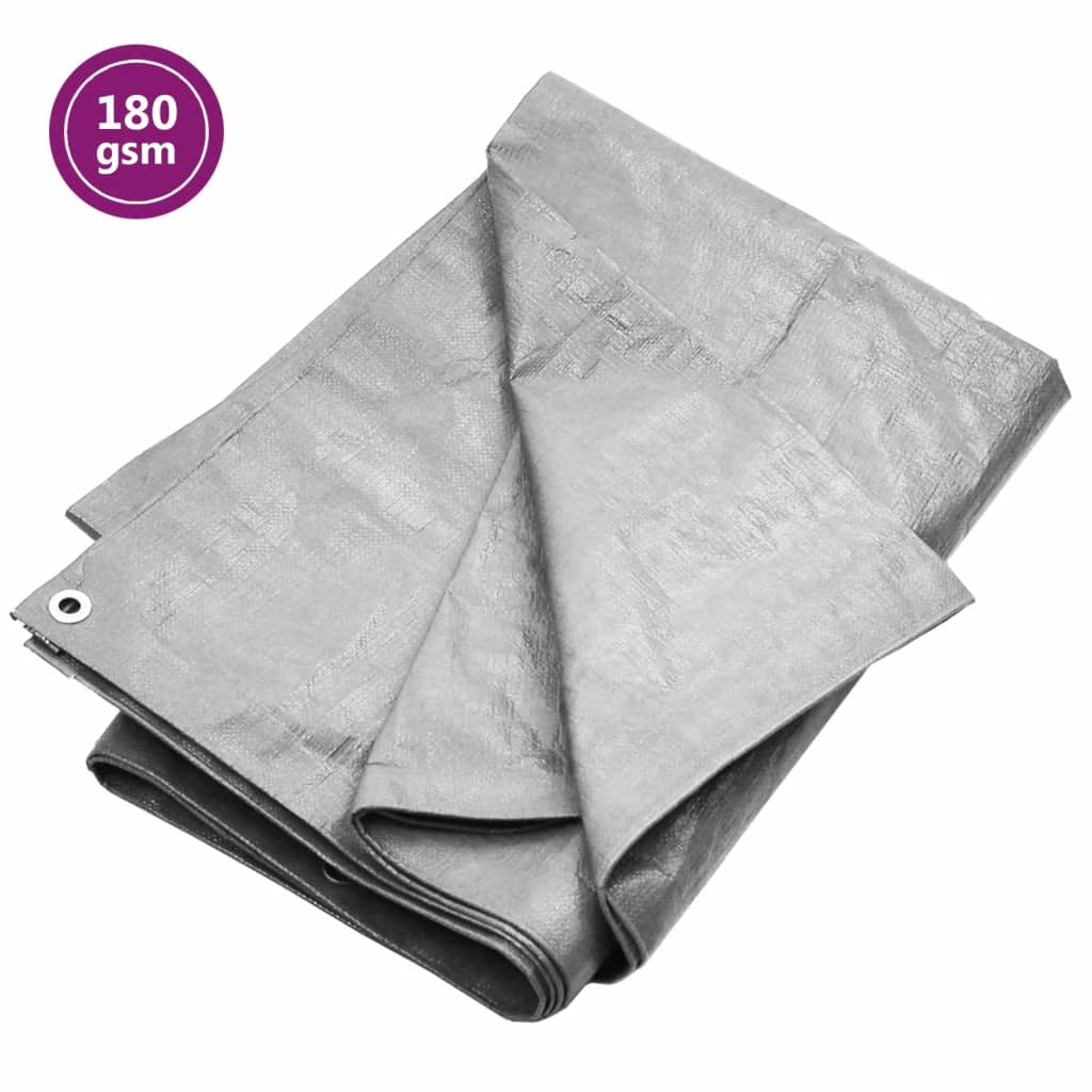 presenning 4x6 m 180 g/m² HDPE grå