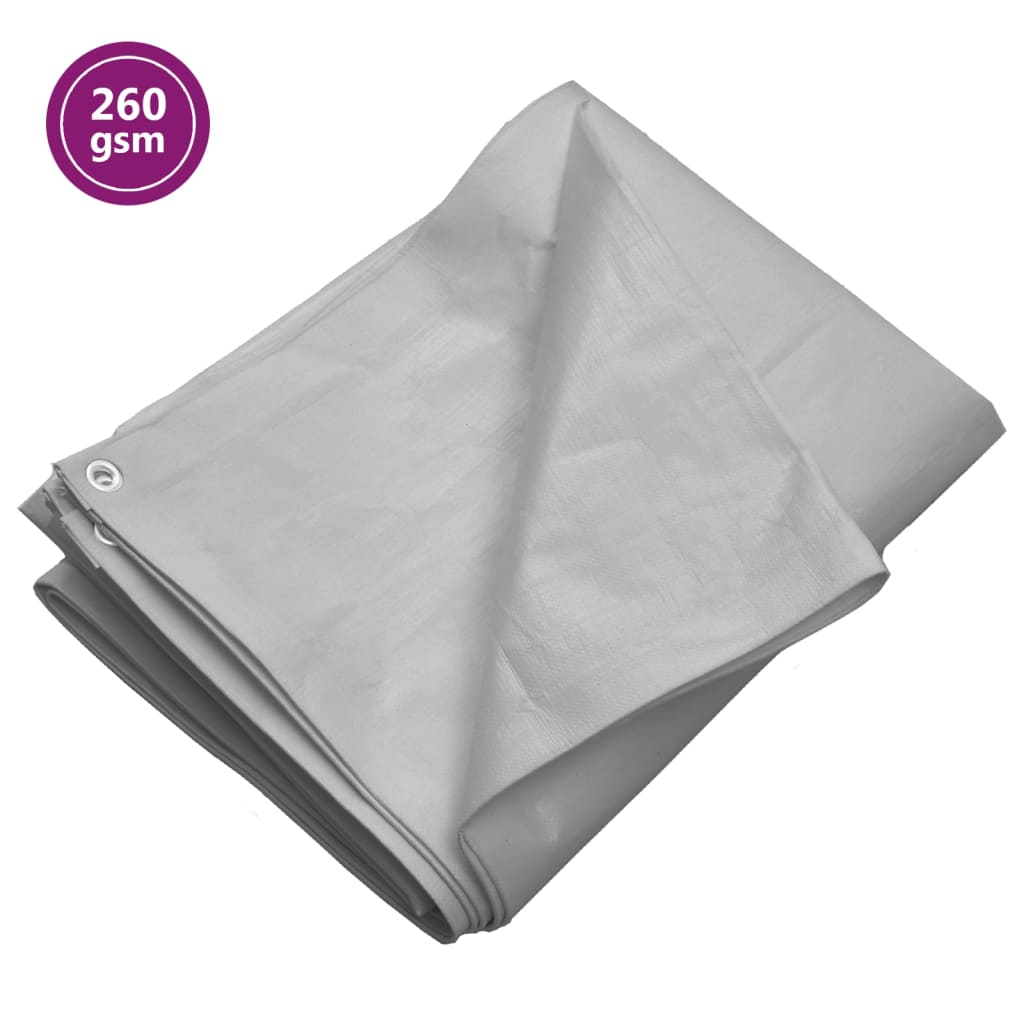 presenning 4x5 m 260 g/m² HDPE grå