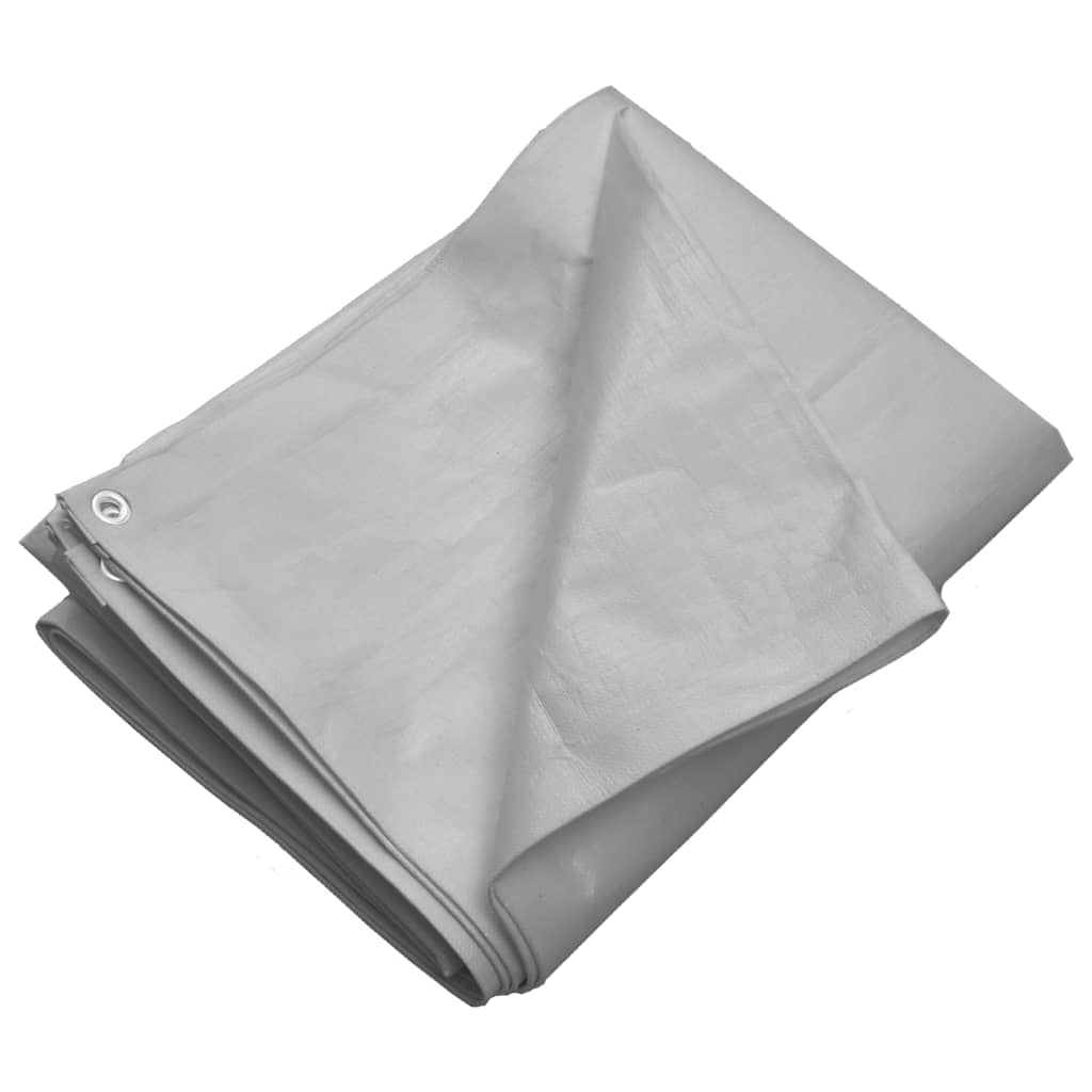 presenning 6x12 m 260 g/m² HDPE grå