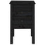 sengeborde 2 stk. 40x35x61,5 cm massivt fyrretræ sort