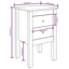 sengeborde 2 stk. 40x35x61,5 cm massivt fyrretræ sort