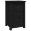 sengeborde 2 stk. 40x35x61,5 cm massivt fyrretræ sort