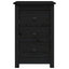 sengeborde 2 stk. 40x35x61,5 cm massivt fyrretræ sort