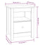 sengebord 40x35x49 cm massivt fyrretræ hvid