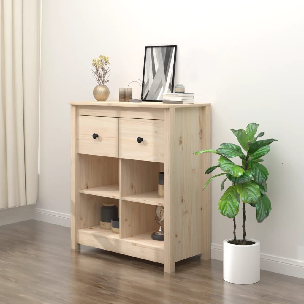 skænk 70x35x80 cm massivt fyrretræ