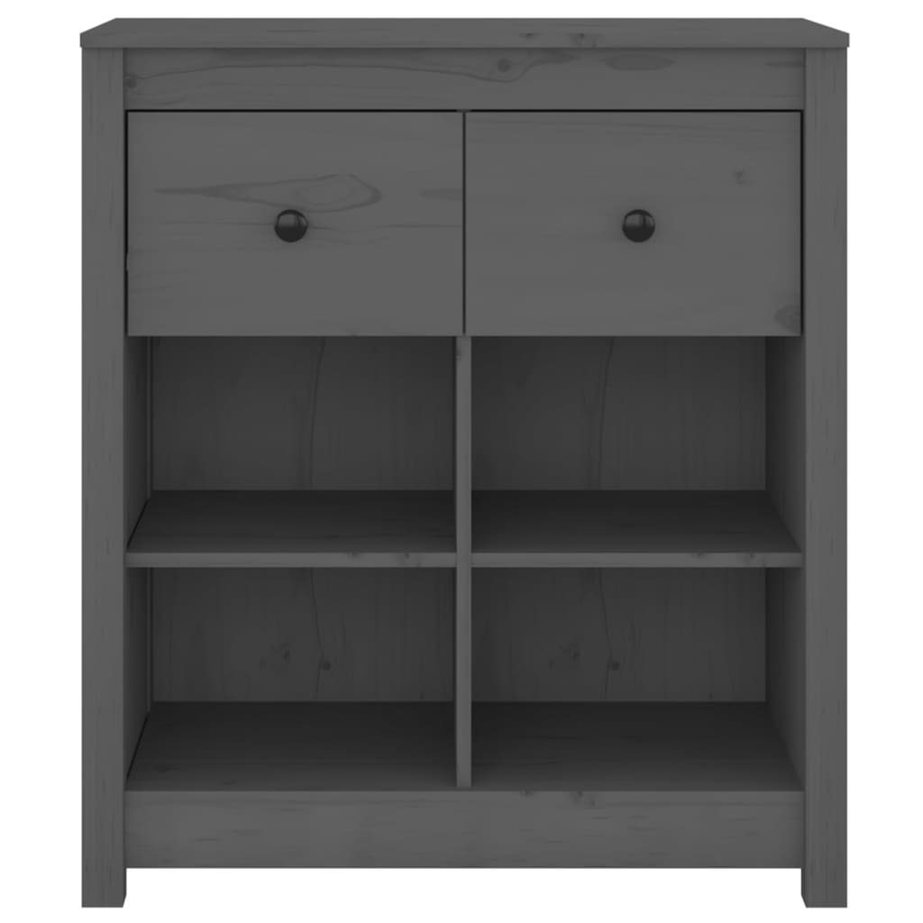 skænk 70x35x80 cm massivt fyrretræ grå