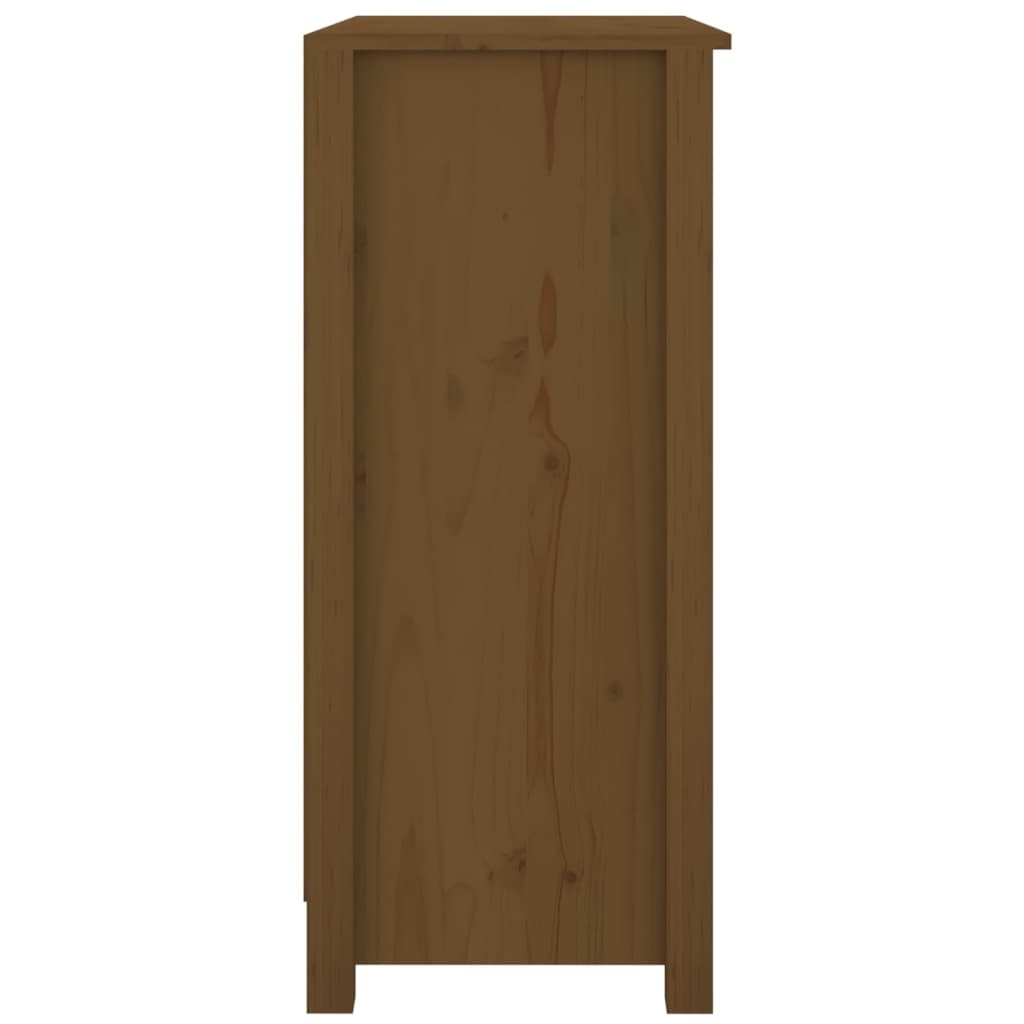 skænk 70x35x80 cm massivt fyrretræ gyldenbrun