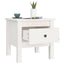 sidebord 40x40x39 cm massivt fyrretræ hvid