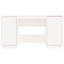 skrivebord 140x50x75 cm massivt fyrretræ hvid