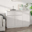 skænk 110x34x75 cm massivt fyrretræ hvid