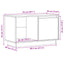 tv-bord 74x35x44 cm massivt fyrretræ sort