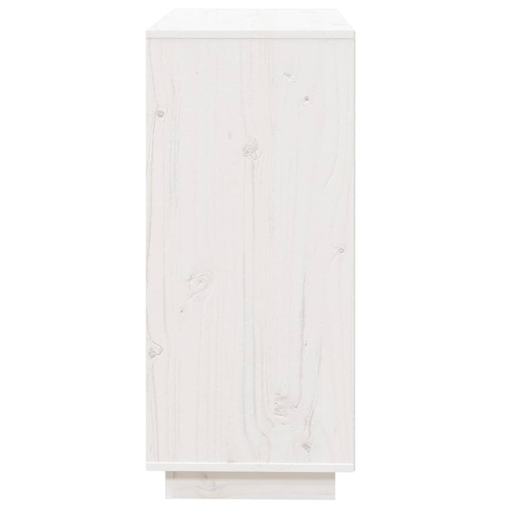 skænk 74x35x80 cm massivt fyrretræ hvid