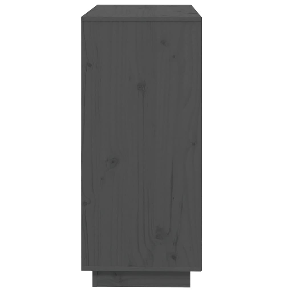 skænk 74x35x80 cm massivt fyrretræ grå