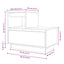 sengebord 60x34x51 cm massivt fyrretræ