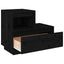 sengeborde 2 stk. 60x34x51 cm massivt fyrretræ sort