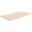 bordplade til badeværelse 100x50x1,5 cm massivt træ ubehandlet