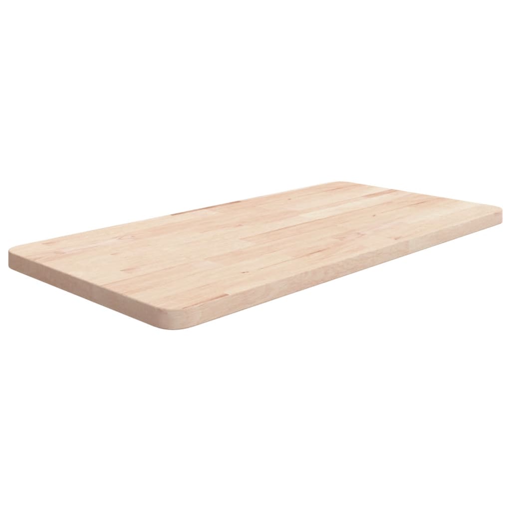 bordplade til badeværelse 80x40x2,5 cm massivt træ ubehandlet billede