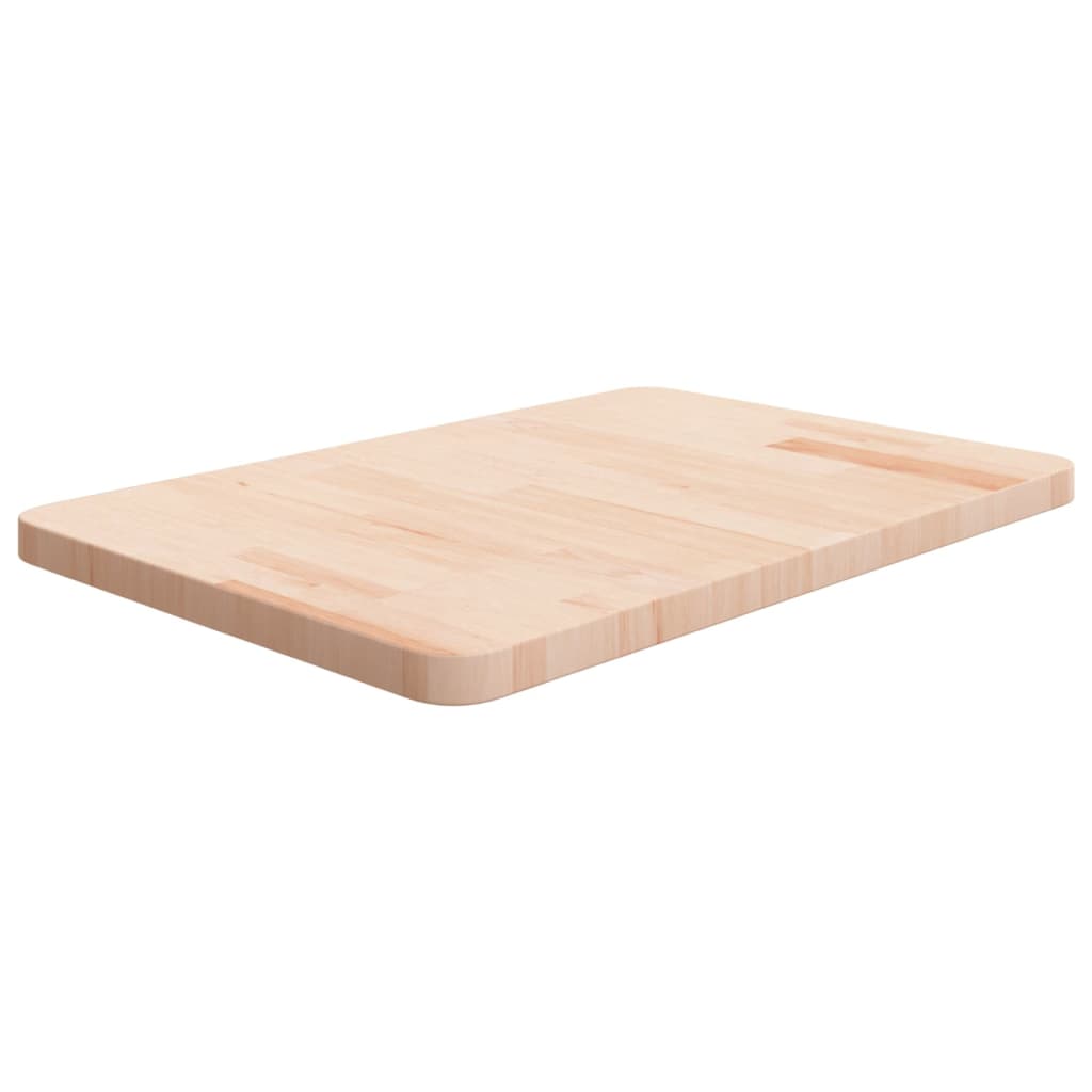 bordplade til badeværelse 60x40x2,5 cm massivt træ ubehandlet billede
