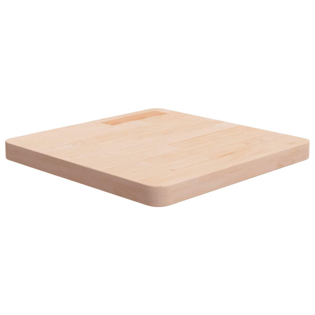 firkantet bordplade 50x50x4 cm ubehandlet massivt egetræ