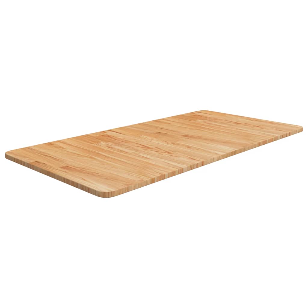 bordplade til badeværelse 100x50x1,5 cm massivt træ lysebrun billede