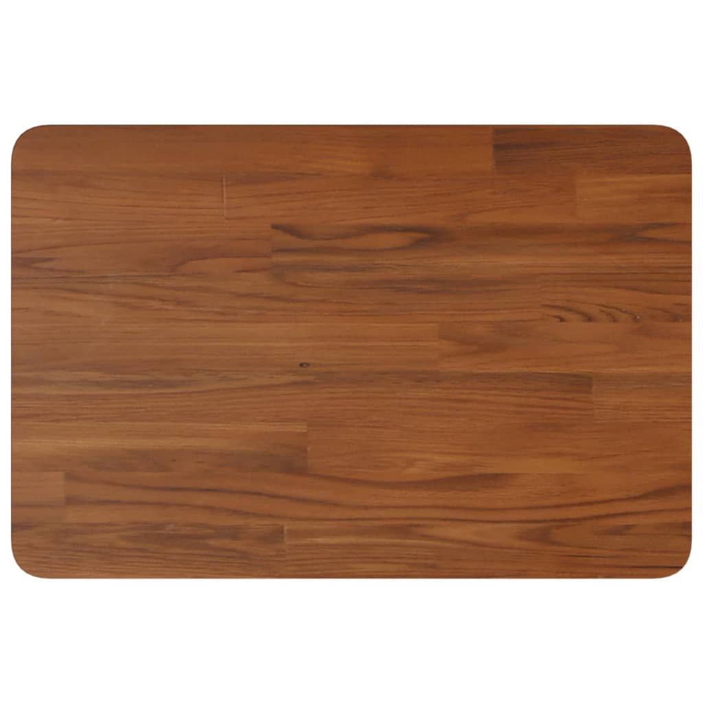 bordplade til badeværelse 60x40x1,5 cm massivt træ mørkebrun
