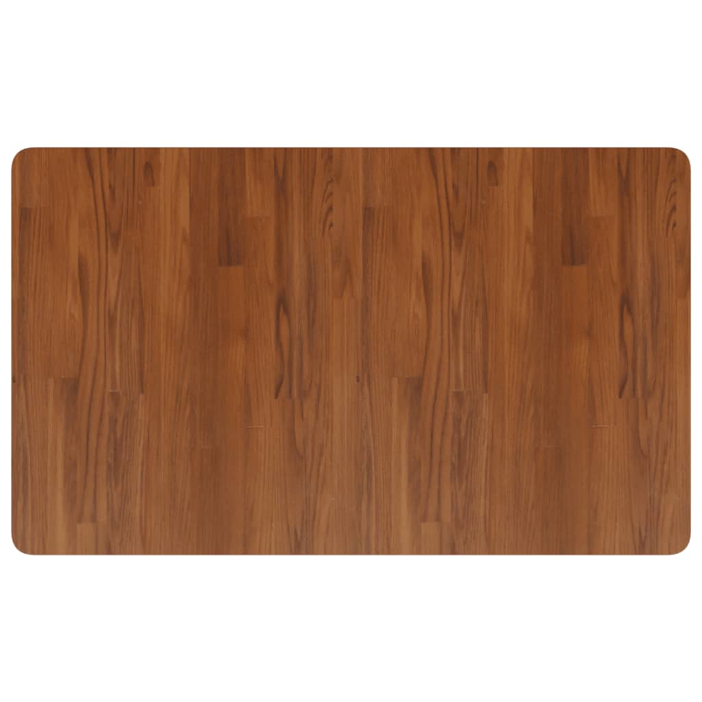 bordplade til badeværelse 100x60x1,5 cm massivt træ mørkebrun