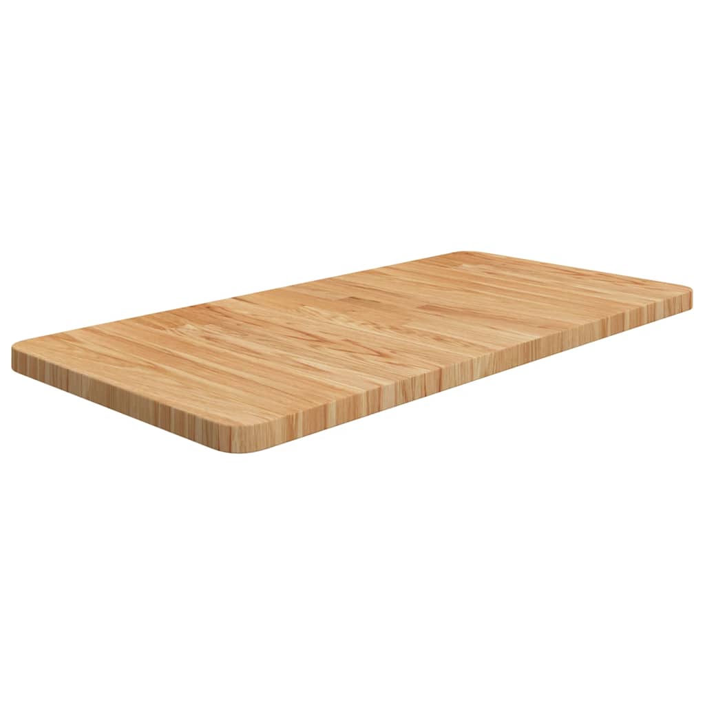 bordplade til badeværelse 80x40x2,5 cm massivt træ lysebrun billede