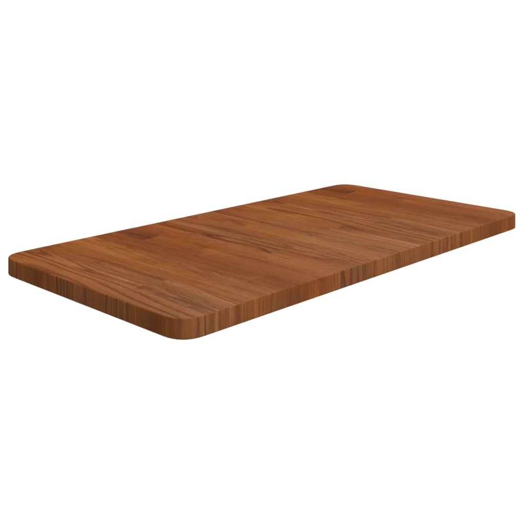bordplade til badeværelse 80x40x2,5 cm massivt træ mørkebrun billede