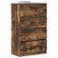 kommode 60x35x98,5 cm konstrueret træ røget egetræsfarve