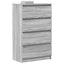 kommode 60x35x98,5 cm konstrueret træ grå sonoma-eg
