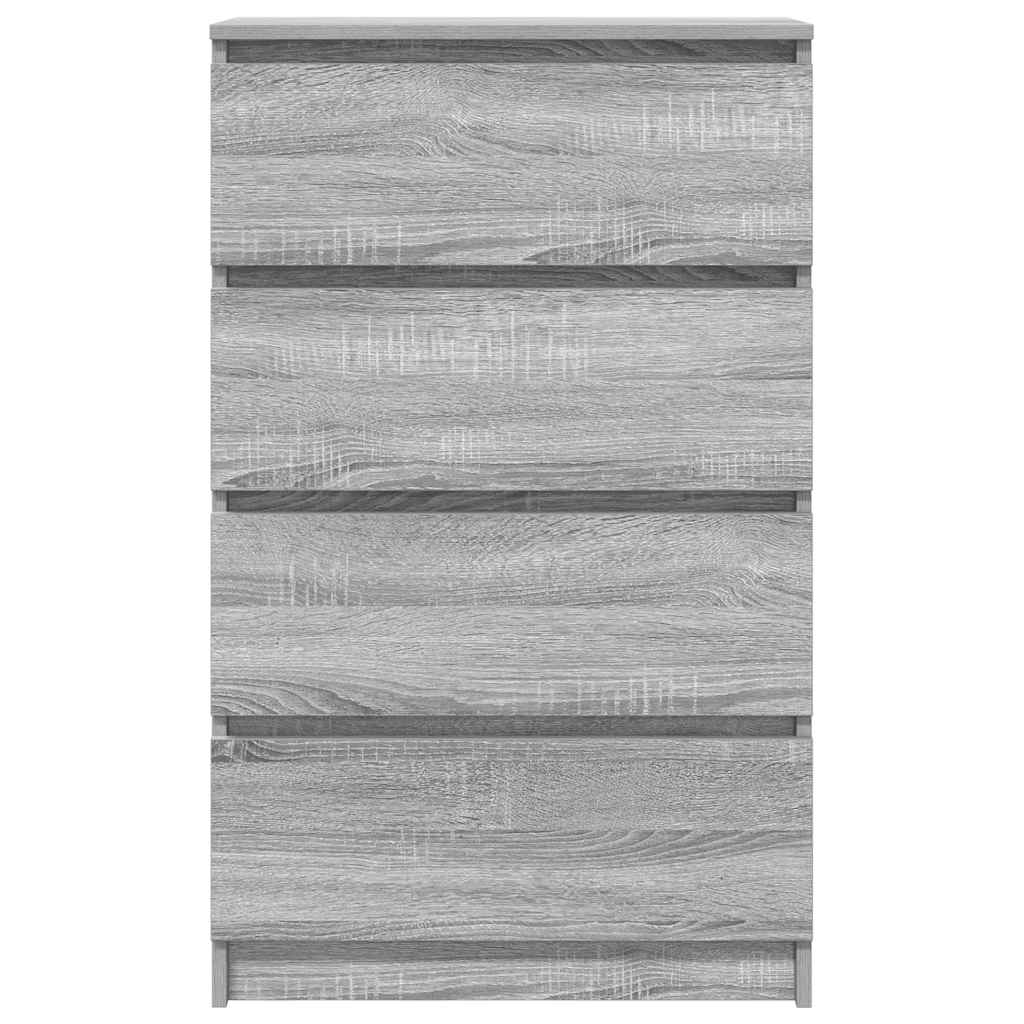 kommode 60x35x98,5 cm konstrueret træ grå sonoma-eg