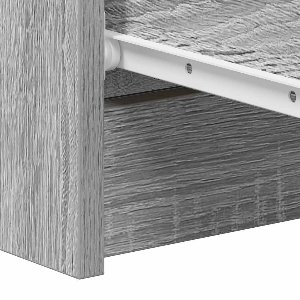 kommode 60x35x98,5 cm konstrueret træ grå sonoma-eg