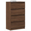 kommode 60x35x98,5 cm konstrueret træ brun egetræsfarve