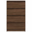 kommode 60x35x98,5 cm konstrueret træ brun egetræsfarve