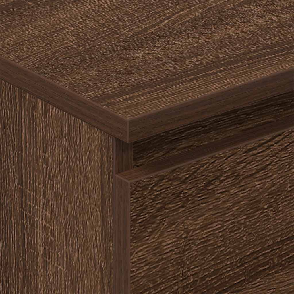 kommode 60x35x98,5 cm konstrueret træ brun egetræsfarve