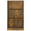 bogreol 60x24x109 cm konstrueret træ røget egetræsfarve