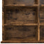 reol 102x23x177,5 cm konstrueret træ røget egetræsfarve