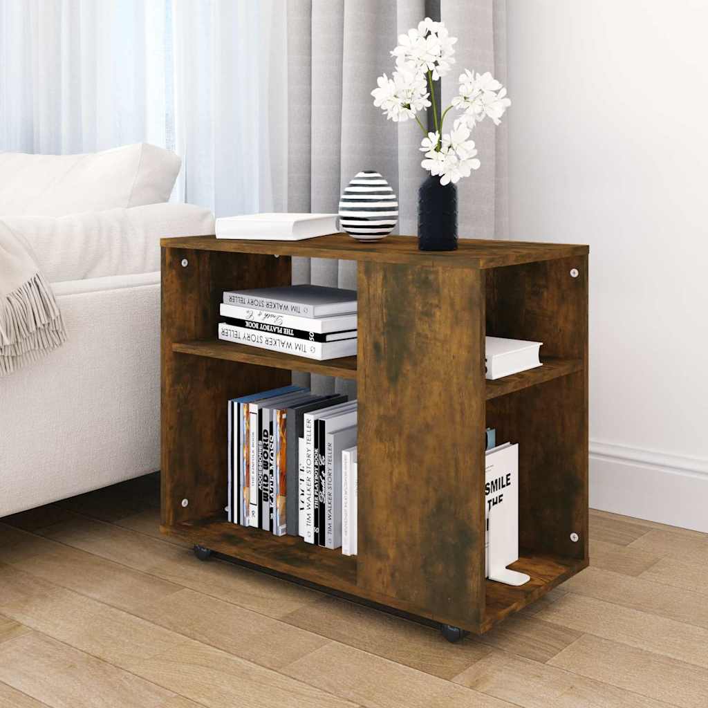 sidebord 70x35x55 cm konstrueret træ røget egetræsfarve