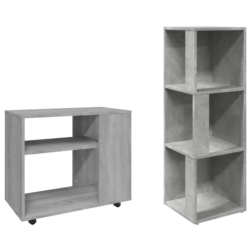 sidebord 70x35x55 cm konstrueret træ grå sonoma-eg