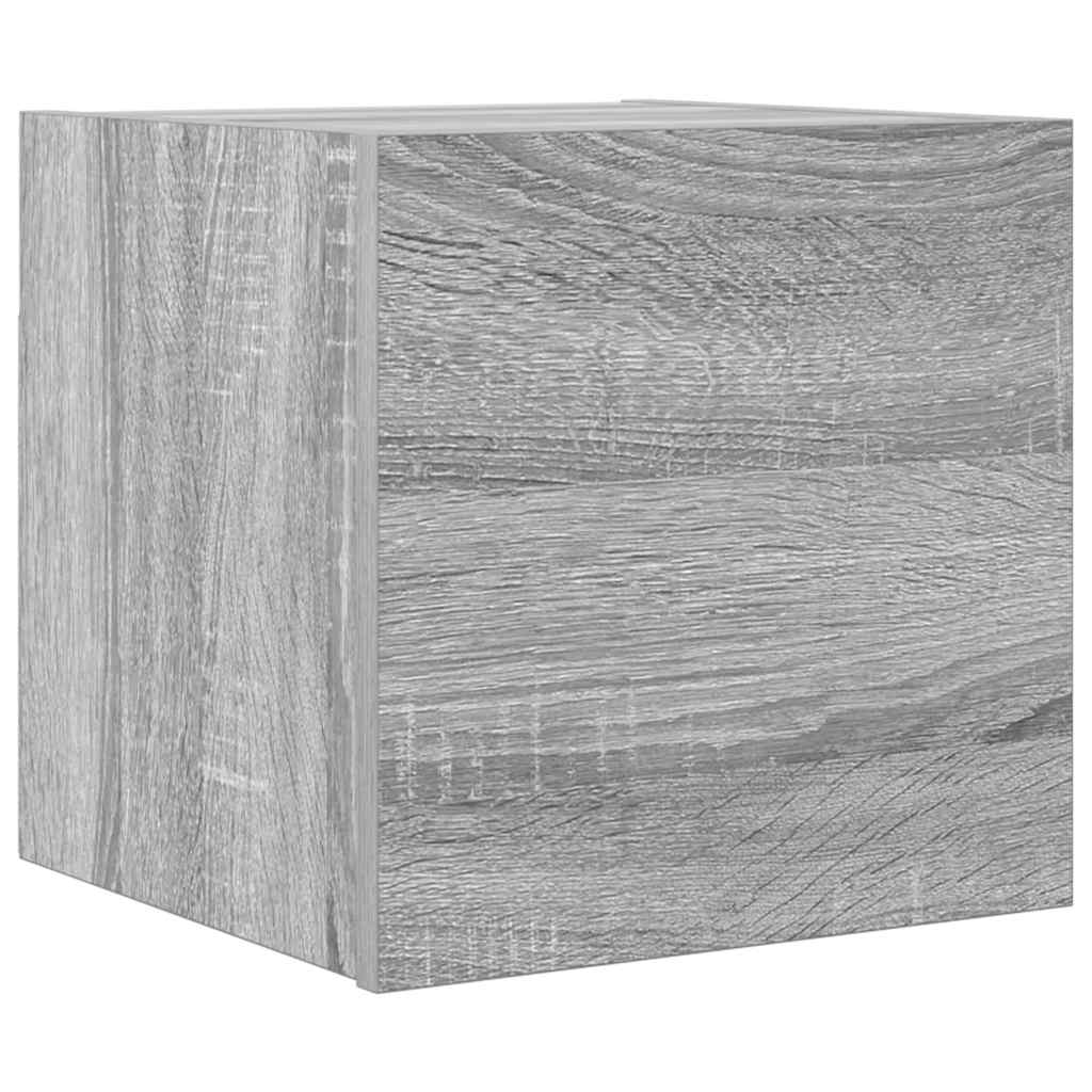 væghængt tv-skab 30,5x30x30 cm grå sonoma-eg