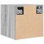 væghængtee tv-skab 2 stk. 30,5x30x30 cm grå og sonoma-eg