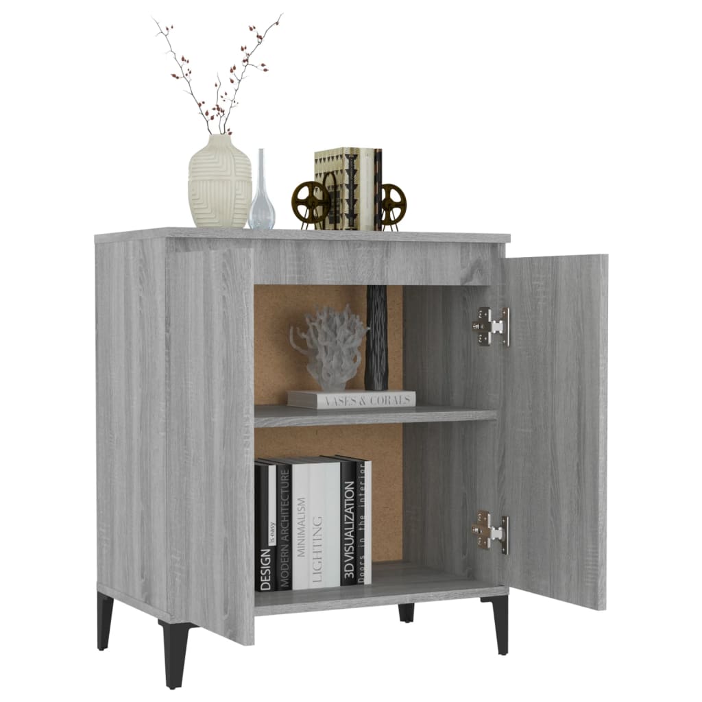 skænk 60x35x70 cm konstrueret træ grå sonoma-eg